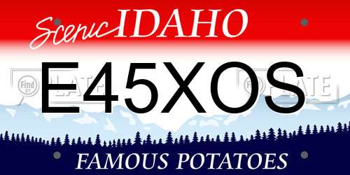 E45XOS Idaho License Plate