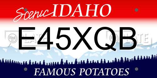 E45XQB Idaho License Plate