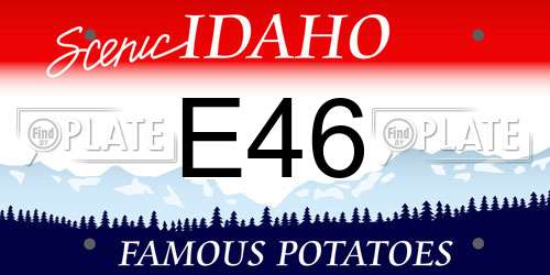 E46 Idaho License Plate