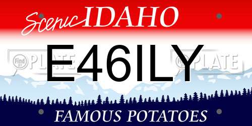 E46ILY Idaho License Plate