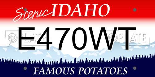E470WT Idaho License Plate