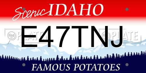 E47TNJ Idaho License Plate