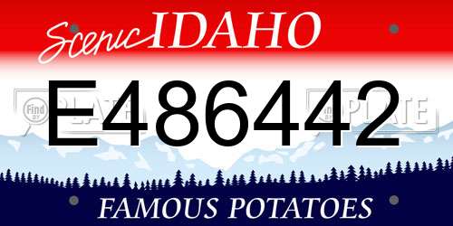 E486442 Idaho License Plate