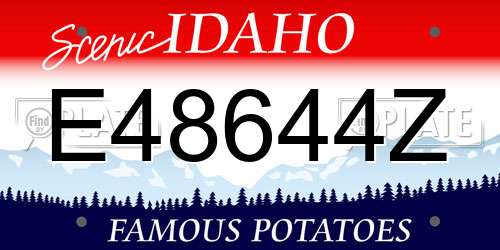 E48644Z Idaho License Plate