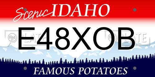 E48XOB Idaho License Plate