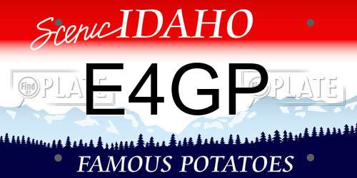 E4GP Idaho License Plate