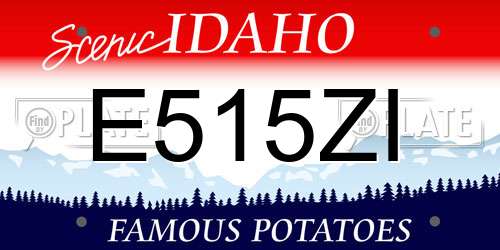 E515ZI Idaho License Plate
