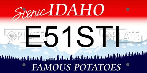 E51STI Idaho License Plate