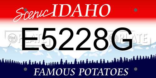 E5228G Idaho License Plate