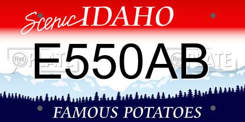 E550AB Idaho License Plate