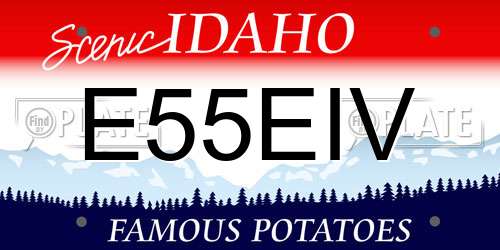 E55EIV Idaho License Plate