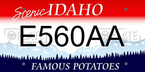 E560AA Idaho License Plate