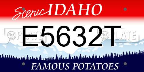 E5632T Idaho License Plate