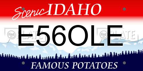 E56OLE Idaho License Plate