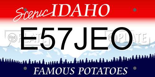 E57JEO Idaho License Plate