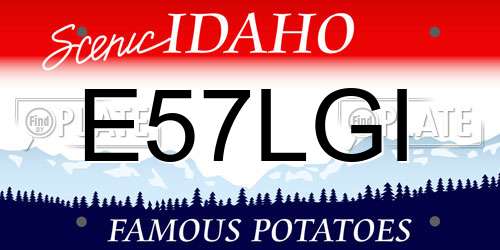 E57LGI Idaho License Plate