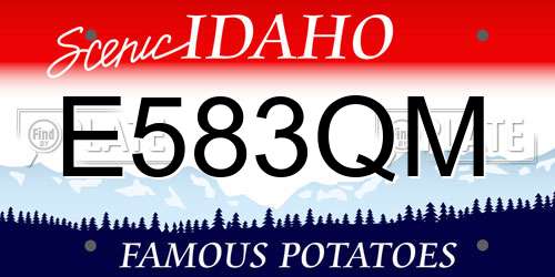 E583QM Idaho License Plate