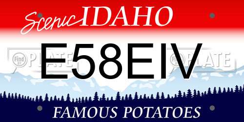 E58EIV Idaho License Plate