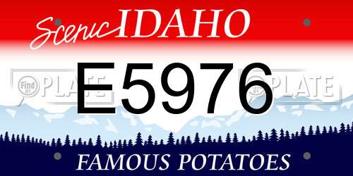 E5976 Idaho License Plate