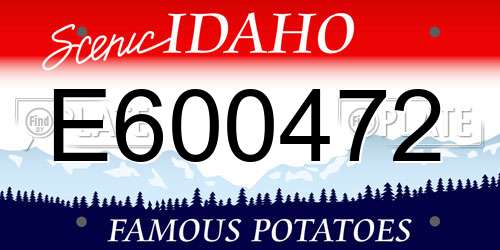 E600472 Idaho License Plate