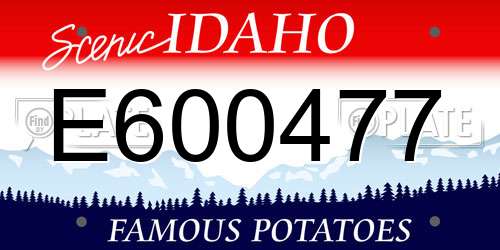 E600477 Idaho License Plate