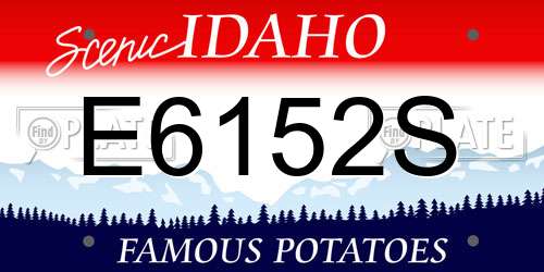 E6152S Idaho License Plate