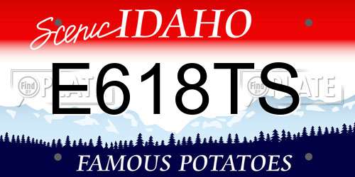 E618TS Idaho License Plate