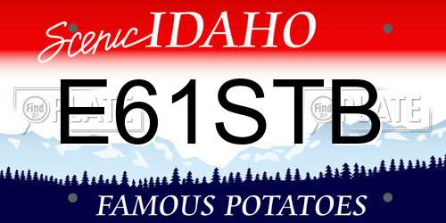 E61STB Idaho License Plate