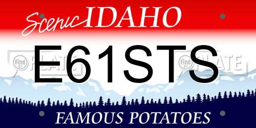 E61STS Idaho License Plate