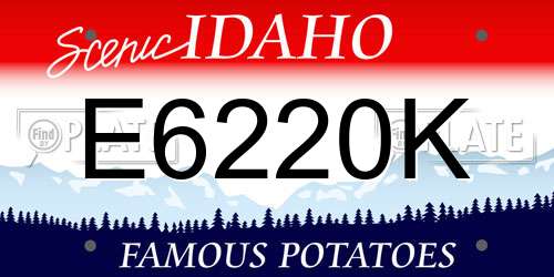 E6220K Idaho License Plate