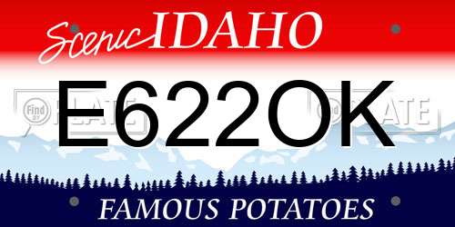 E622OK Idaho License Plate