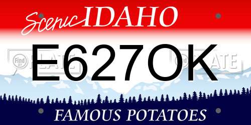 E627OK Idaho License Plate