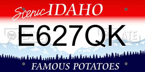 E627QK Idaho License Plate