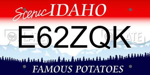 E62ZQK Idaho License Plate