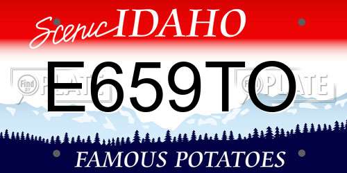 E659TO Idaho License Plate