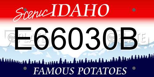 E66030B Idaho License Plate