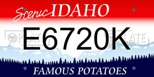 E6720K Idaho License Plate