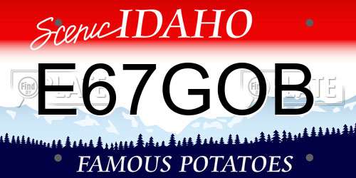 E67GOB Idaho License Plate
