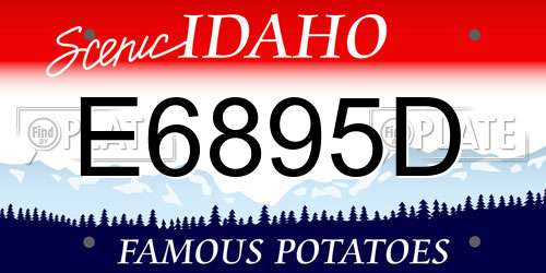 E6895D Idaho License Plate