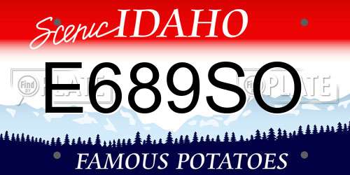 E689SO Idaho License Plate