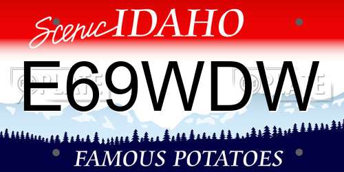 E69WDW Idaho License Plate