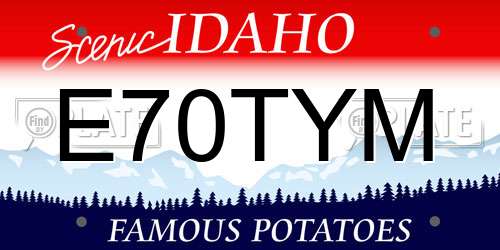 E70TYM Idaho License Plate