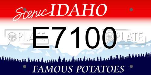 E7100 Idaho License Plate