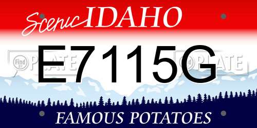 E7115G Idaho License Plate
