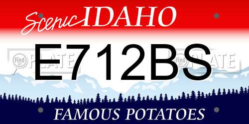 E712BS Idaho License Plate