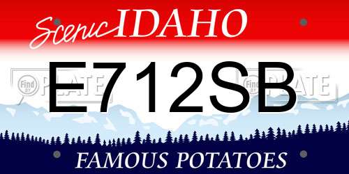 E712SB Idaho License Plate