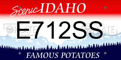 E712SS Idaho License Plate