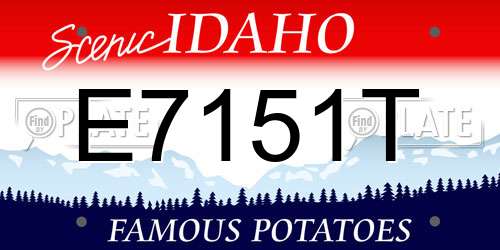 E7151T Idaho License Plate