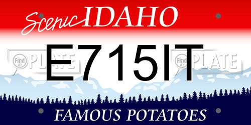 E715IT Idaho License Plate