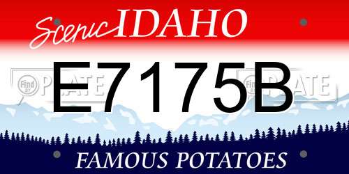 E7175B Idaho License Plate